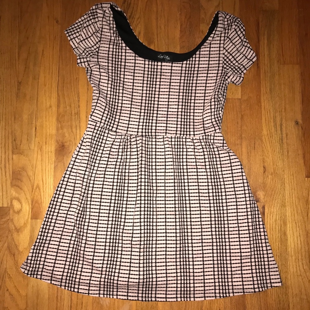 Pink and Black Skater Dress